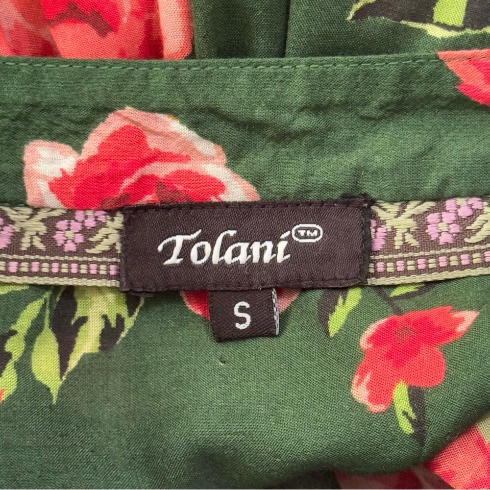 Tolani Green Floral Blouse - Picture 3 of 6